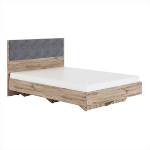 Кровать двуспальная Николь (мод.1.3) 1,6 серый текстиль, с ортопедическим основанием в Орске