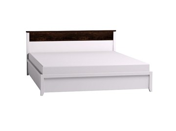Кровать Норвуд 31 с гибкими ламелями металл, Белый-Орех шоколадный в Орске