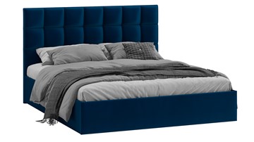 Кровать 2-спальная с подъемным механизмом Эмбер (Велюр Confetti Blue) в Орске