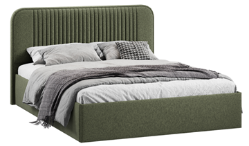 Кровать в спальню с подъемным механизмом с заглушиной Тиффани тип 1 (Микровелюр Jercy Deep Green) в Бузулуке