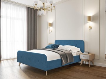 Двуспальная кровать Сиерра 1600 (без основания) Аура голубой в Орске - предосмотр 1