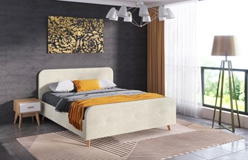 Кровать в спальню Сиерра 1600 (с основанием) Торонто светло-бежевый в Орске - предосмотр 1