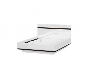 Двуспальная кровать Соло универсальная 1,6х2,0, белый/белый глянец/венге в Орске