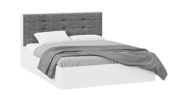 Кровать с подъемным механизмом Тесса (Белый Жемчуг/Рогожка серая) в Бузулуке
