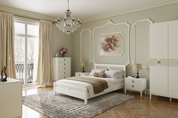 Кровать 2-спальная Фрида (белый античный) 180х200 в Оренбурге - предосмотр 2