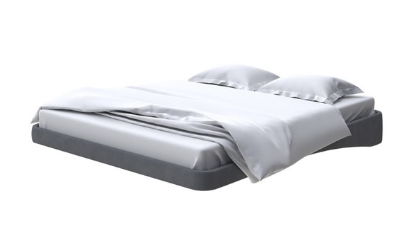 Парящая кровать 2-спальная 160х200, Рогожка (Тетра Графит) в Бузулуке - изображение