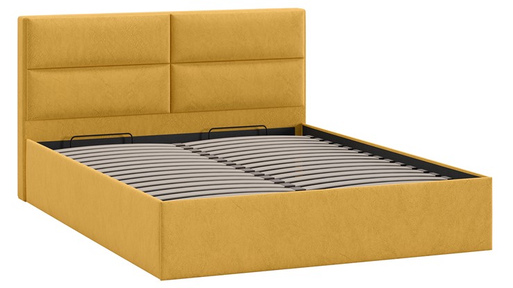 Кровать с механизмом двуспальная Глосс Тип 1 (Микровелюр Wellmart Yellow) в Бузулуке - изображение 2