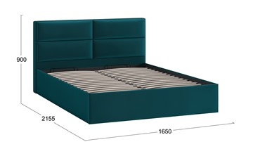 Двуспальная кровать с механизмом Глосс Тип 1 (Велюр Confetti Izumrud) в Бузулуке - предосмотр 1