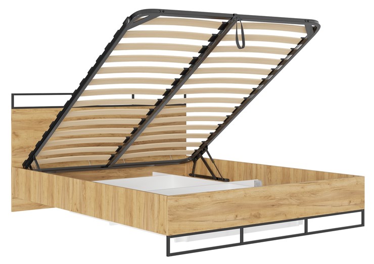 Двуспальная кровать с механизмом КР-001 Лофт, Дуб крафт золотой в Бузулуке - изображение 1
