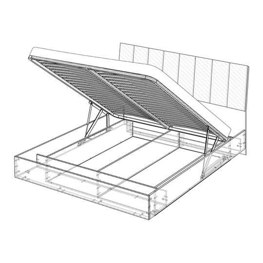 Кровать с подъемным механизмом Марсель-7 (Черный, экокожа polo чёрная) 1400 в Бузулуке - изображение 3