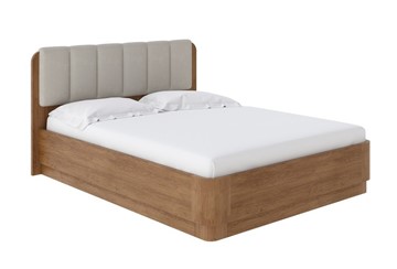 Кровать с механизмом 2-спальная Wood Home 2 160х200, Микрофибра (Антик (сосна) с брашированием/Diva Нюд) в Орске