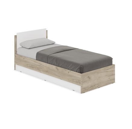Кровать 1-спальная Аманда А09, Серый дуб/Белый в Бузулуке - изображение