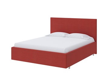 Спальная кровать Flat 90х200, Велюр (Forest 13 Красный) в Бузулуке