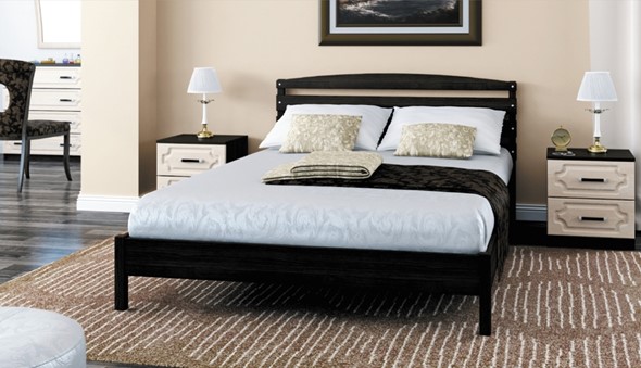 Спальная кровать Камелия-1 (Венге) 140х200 в Бузулуке - изображение