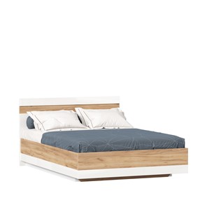 Кровать полутороспальная Фиджи 1400 с подъемным механизмом ЛД 659.081, Дуб золотой/Белый в Бузулуке