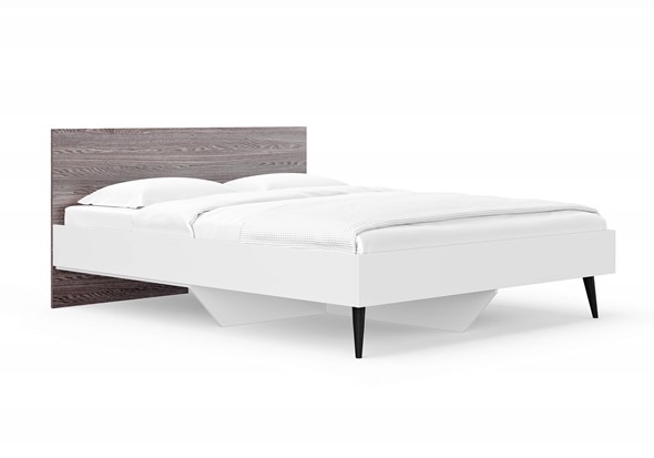 Кровать полуторная Ines 140х200, Ясень Анкор (Белый) в Бузулуке - изображение