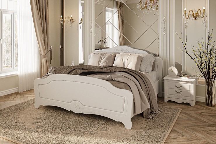 Кровать полутороспальная Лотос (Белый) 160х200 с основанием в Бузулуке - изображение 2