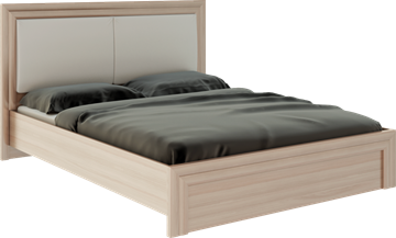 Кровать в спальню Глэдис М31 (Шимо светлый/Белый текстурный) в Орске