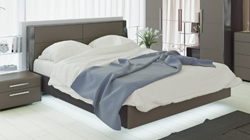 Кровать 2-х спальная Наоми 1600, цвет Фон серый, Джут СМ-208.01.01 в Бузулуке