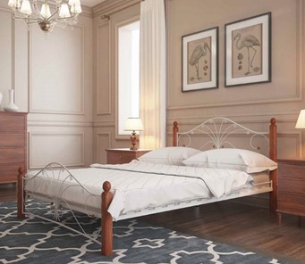 Кровать 2-спальная Фортуна 1, 1600, белый/махагон в Бузулуке