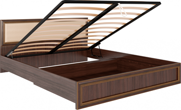 Кровать с механизмом двуспальная Беатрис М11 с мягким изголовьем (Орех Гепланкт) в Бузулуке