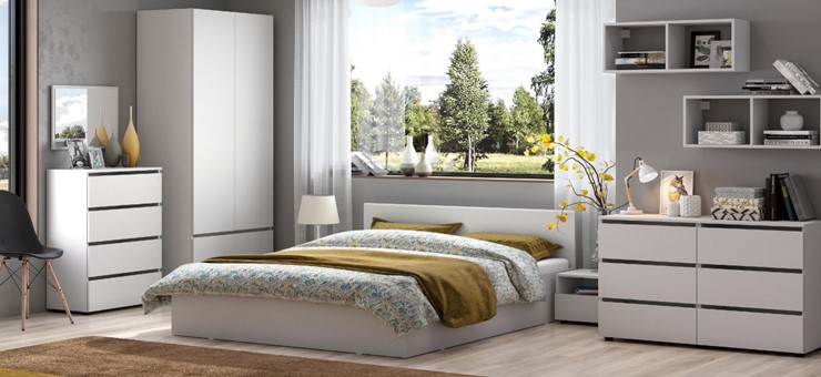 Модульная спальня Токио, белый текстурный в Орске - изображение