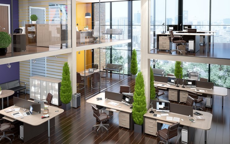 Офисный набор мебели Xten в опенспэйс для четырех сотрудников в Орске - изображение 4