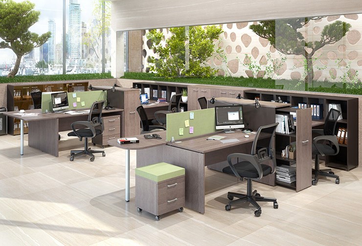 Офисный набор мебели Xten в опенспэйс для четырех сотрудников в Орске - изображение 1
