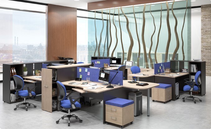 Офисный набор мебели Xten в опенспэйс для четырех сотрудников в Орске - изображение 6