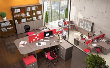 Офисный набор мебели Xten в опенспэйс для четырех сотрудников в Орске - предосмотр 3
