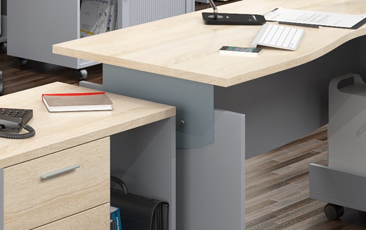 Офисный комплект мебели OFFIX-NEW для 4 сотрудников с двумя шкафами в Орске - изображение 2