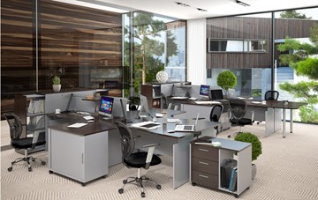 Офисный набор мебели OFFIX-NEW для двух сотрудников и руководителя в Орске - предосмотр 1