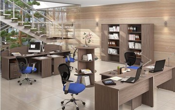 Комплект офисной мебели IMAGO книжные шкафы, 4 рабочих места в Оренбурге