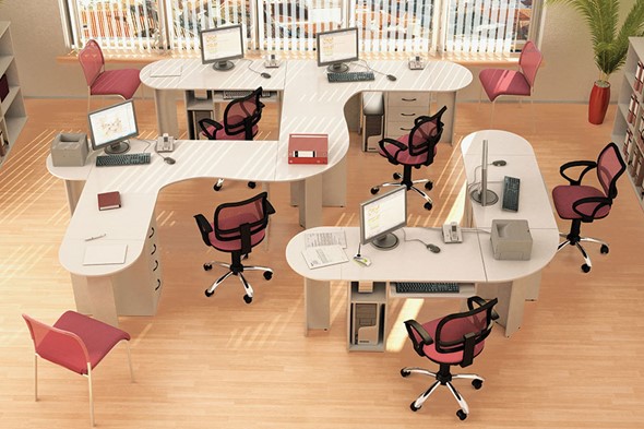 Офисный набор мебели Классик для 5 сотрудников в Бузулуке - изображение