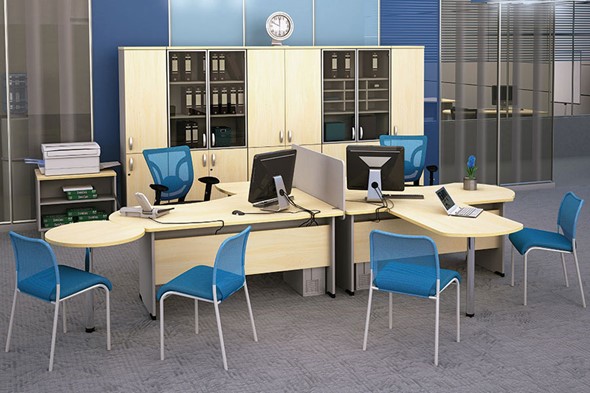 Офисный набор мебели Boston для 2 сотрудников по работе с клиентами в Бузулуке - изображение