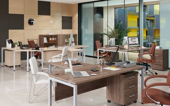 Офисный комплект мебели Xten S 1 - один стол с приставным брифингом в Бузулуке - изображение