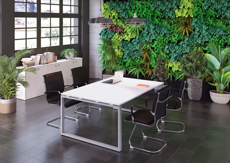 Офисный комплект мебели Metal System Style (Серый/Белый) в Бузулуке - изображение