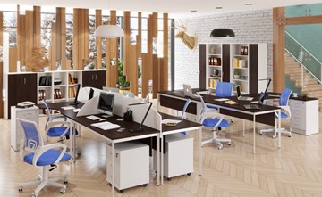 Офисный набор мебели Imago S - два стола, две тумбы в Бузулуке