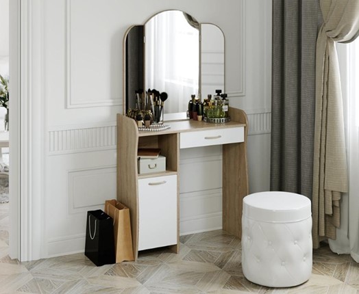 Туалетный столик София Т1, цвет Дуб сонома/Белый в Бузулуке - изображение