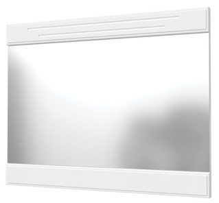 Настенное зеркало Олимп с декоративными планками (белый) в Оренбурге