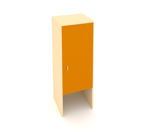 Детский шкаф-пенал ДП-2 Беж + Оранжевый в Бузулуке - изображение