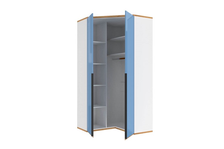 Угловой шкаф Урбан 528.060, белый/капри синий в Бузулуке - изображение 2