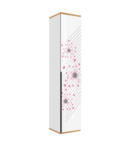 Шкаф одностворчатый Урбан 528.040, белый/розовый в Бузулуке
