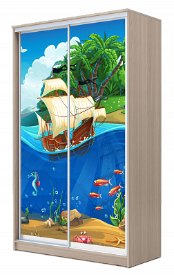 Детский шкаф ХИТ 23-4-17-77-12, Корабль, шимо светлый в Бузулуке - изображение