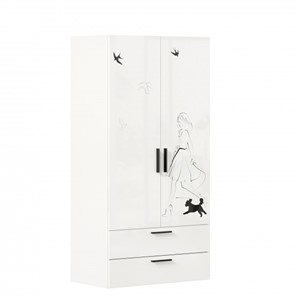 Шкаф распашной комбинированный Джоли ЛД 535.040, Серый шелк в Орске