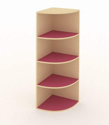 Угловой детский шкаф ДШУ-3М Розовый (МДФ) в Бузулуке - изображение