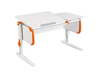 Детский стол-трансформер 1/75-40 (СУТ.25) белый/белый/Оранжевый в Бузулуке - предосмотр