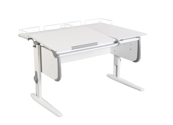 Растущий стол 1/75-40 (СУТ.25) + Polka_z 1/600 (2шт) белый/белый/Серый в Орске - изображение
