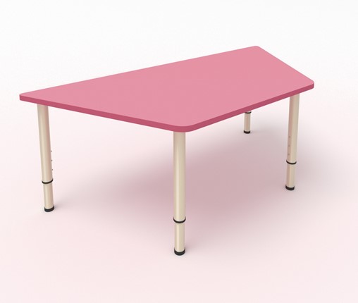 Стол в детскую Трапеция МДФ Розовый в Бузулуке - изображение