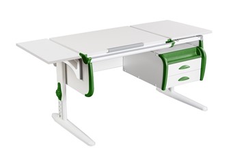 Растущий стол Дэми 1/75-40 (СУТ.25) + Polka_b 1/550 + Tumba 3 белый/белый/Зеленый в Орске